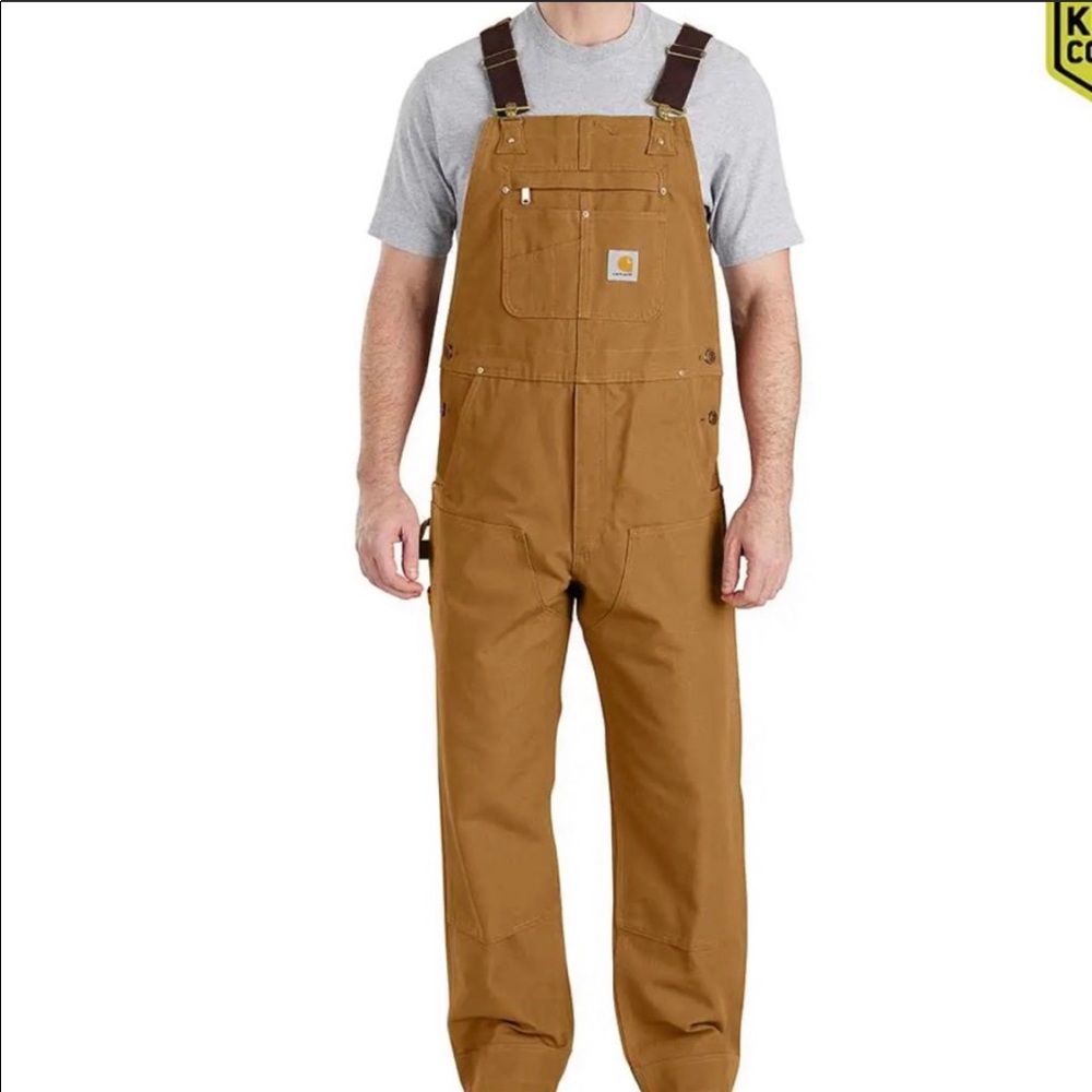 Carhartt Duck Bib Overalls Size 38X32